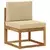 Set vanjskih sofa s jastukom 5 pcs Prirodna i bež Poliester