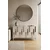 Hanah Home komoda Ece 120, 120 cm, bela / travertin / srebrna