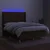 Vidaxl Box spring postelja z vzmetnico LED temno rjava 140x190cm blago