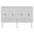 Hanah Home Komoda Carbin 120x80x30cm Belo-Zlatna