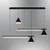 Wallity Luster L1238, 120 cmx18 cmx120 cm, 2x15W, LED & 3xE14
