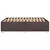 Vidaxl Posteljni okvir brez vzmetnice temno rjav 160x200 cm blago