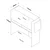 Hanah Home Sto za recepciju 110x110x40cm Belo-Mermer