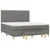 Vidaxl Box spring postelja z vzmetnico temno siva 160x200 cm blago