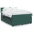 Vidaxl Box spring postelja z vzmetnico temno zelena 140x200 cm žamet