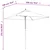 Vrtni suncobran s drvenim stupom terakota 198 x 198 x 231 cm