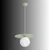 Opviq luster Vesper 20700-E, 1 × G9, mint / zeleni