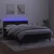 shumee Box spring postelja z vzmetnico LED črna 140x200 cm žamet
