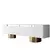 Hanah Home TV Komoda Bohem, 180x50x30 cm, Belo-Zlatne boje