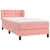Vidaxl Box spring postelja z vzmetnico roza 80x200 cm žamet