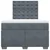 Vidaxl Box spring postelja z vzmetnico temno siva 120x200 cm žamet