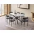 Hanah Home Trpezarijski sto Aura-3013, 180x90x79 cm, Svetlosivi