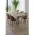 HANAH HOME Rasklopivi trpezarijski sto i stolice (5 delova) Asfel Travertine Cappuccino
