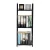 MODERNHOME Drvena polica sa metalnim LOFT okvirom, 3 nivoa, crna