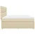 Vidaxl Box spring postelja z vzmetnico krem 200x200 cm blago