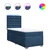 VIDAXL Box spring postelja z vzmetnico modra 90x190 cm blago