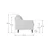 Atelier del Sofa Trosed Robin 3, 205x84x87cm, Svetlosivi