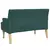 Klupa s jastucima tamnozelena 113 x 64,5 x 75,5 cm od tkanine