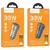 Hoco Avtomobilski polnilnik Hoco USB A + USB C QC3.0 PD 30 W + kabel USB C na Lightning Z57A, črn