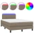 shumee Box spring postelja z vzmetnico LED taupe 120x200 cm blago