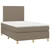 Vidaxl Box spring postelja z vzmetnico taupe 120x200 cm blago