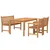 4-dijelni vrtni blagovaonski set od masivne tikovine