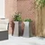 Stup saksija 2 pcs Srebrno 35 x 35 x 73 cm