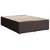 Vidaxl Box spring postelja z vzmetnico temno rjava 160x200 cm blago