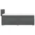 VIDAXL Box spring postelja z vzmetnico temno siva 100x200 cm blago
