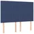 Vidaxl Box spring postelja z vzmetnico LED modra 140x200 cm blago