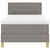 LED Box Spring Postelja z vzglavjem Taupe 90 x 190 cm blago