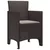 Vrtna stolica 4 pcs Smeđa 53 x 49 x 85 cm Polipropilen