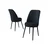 Hanah Home set trpezarijskih stolica Jaxe 6 kom, antracit tkanina Babyface, crne metalne noge