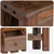 Vidaxl Za omarice Rjava 60 x 30 x 70 cm Trdna obnovljena les