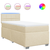 VIDAXL Box spring postelja z vzmetnico krem 100x200 cm blago