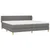 Vidaxl Box spring postelja z vzmetnico temno siva 200x200 cm blago