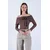 Trend Alacati Stili Ženska bluza Alc-X15152, Braon