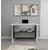 Hanah Home radni sto Pillar, 100 cm, beli / antracit