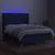 Vidaxl Box spring postelja z vzmetnico LED modra 140x190 cm blago