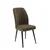Hanah Home set trpezarijskih stolica Platinum 4 kom, braon tkanina Jerry, crne metalne noge