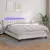 Vidaxl Box spring postelja z vzmetnico LED bela 140x200cm umetno usnje