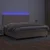 Vidaxl Box spring postelja vzmetnico LED kapučino 200x200 cm um. usnje