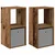 Noćni ormarić s ladicama 2 pcs Staro drvo 35 x 32 x 68,5 cm
