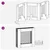 Vrata za pse s postoljem 8 pcs Staro drvo 60 x 60 cm