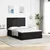 Otomanski krevet s madracem crni 140x190cm od tkanine