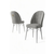 HANAH HOME Set 4 stolice Ritim Grey White