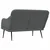 Klupa tamnosiva 110 x76 x 80 cm od tkanine