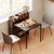HOMCOM HOMCOM Jedilna miza MDF, jeklo 90D x 80Š x 93V cm rustikalno rjava, (5000242573)
