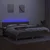 Vidaxl Box spring postelja z vzmetnico LED taupe 200x200 cm blago