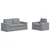 Set sofe 2 pcs Svijetlo siva 182 x 80 x 82 cm tkanina